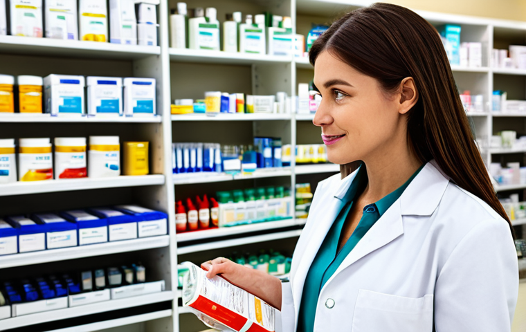 Modern Pharmacy Scene**

"A professional female pharmacist in a clean, modern pharmacy, assisting a customer, fully clothed in a white coat and modest attire, shelves stocked with medications in the background, bright and welcoming atmosphere, safe for work, appropriate content, perfect anatomy, natural proportions, family-friendly, professional environment."

**