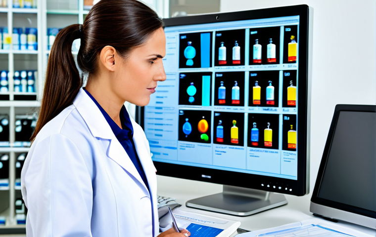 약사 의약품 안전성 평가 방법 - Pharmacist Reviewing Adverse Event Report**

"A pharmacist in a bright, modern pharmacy setting, car...
