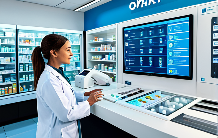 약사 약물 데이터 트렌드 분석 - Future of Pharmacy**

"A professional female pharmacist, fully clothed in a lab coat and modest atti...