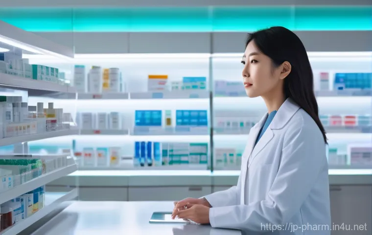 약사 약물 관리 효율성 높이는 법 - **Prompt: AI-Powered Prescription Audit System**
A highly professional and focused Japanese fema...
