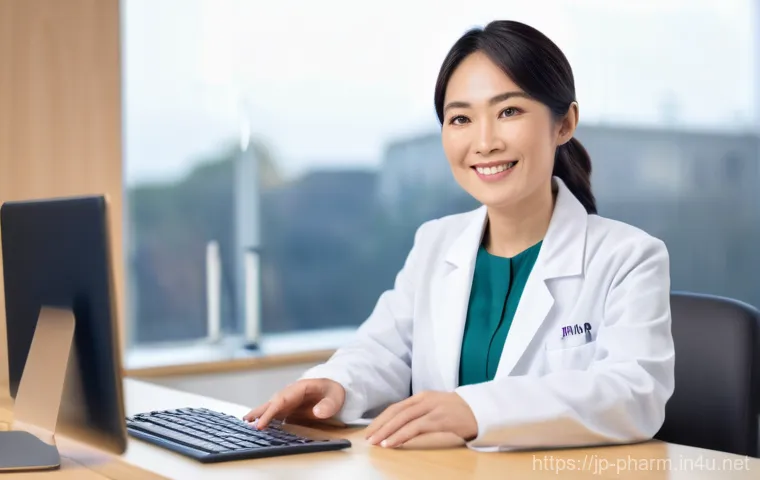 약사 약물 관리 효율성 높이는 법 - **Prompt: IoT Automated Inventory Management**
    A meticulous Japanese male pharmacy technician or...