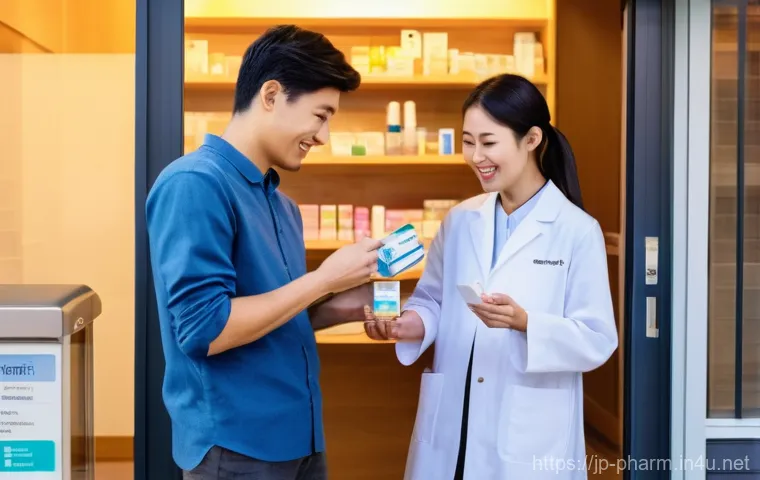 약사와 원격의료 시대 - **Prompt:** Inside a modern, welcoming Japanese pharmacy with sleek, clean design. A male pharmacist... 약사와 원격의료 시대 - **Prompt:** Inside a modern, welcoming Japanese pharmacy with sleek, clean design. A male pharmacist...