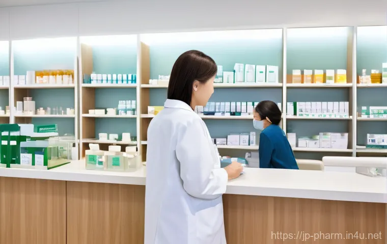 약사 약국 개업 비용 산출 방법 - **A Welcoming Neighborhood Pharmacy Entrance**
    A bright, inviting, and newly opened modern Japan...