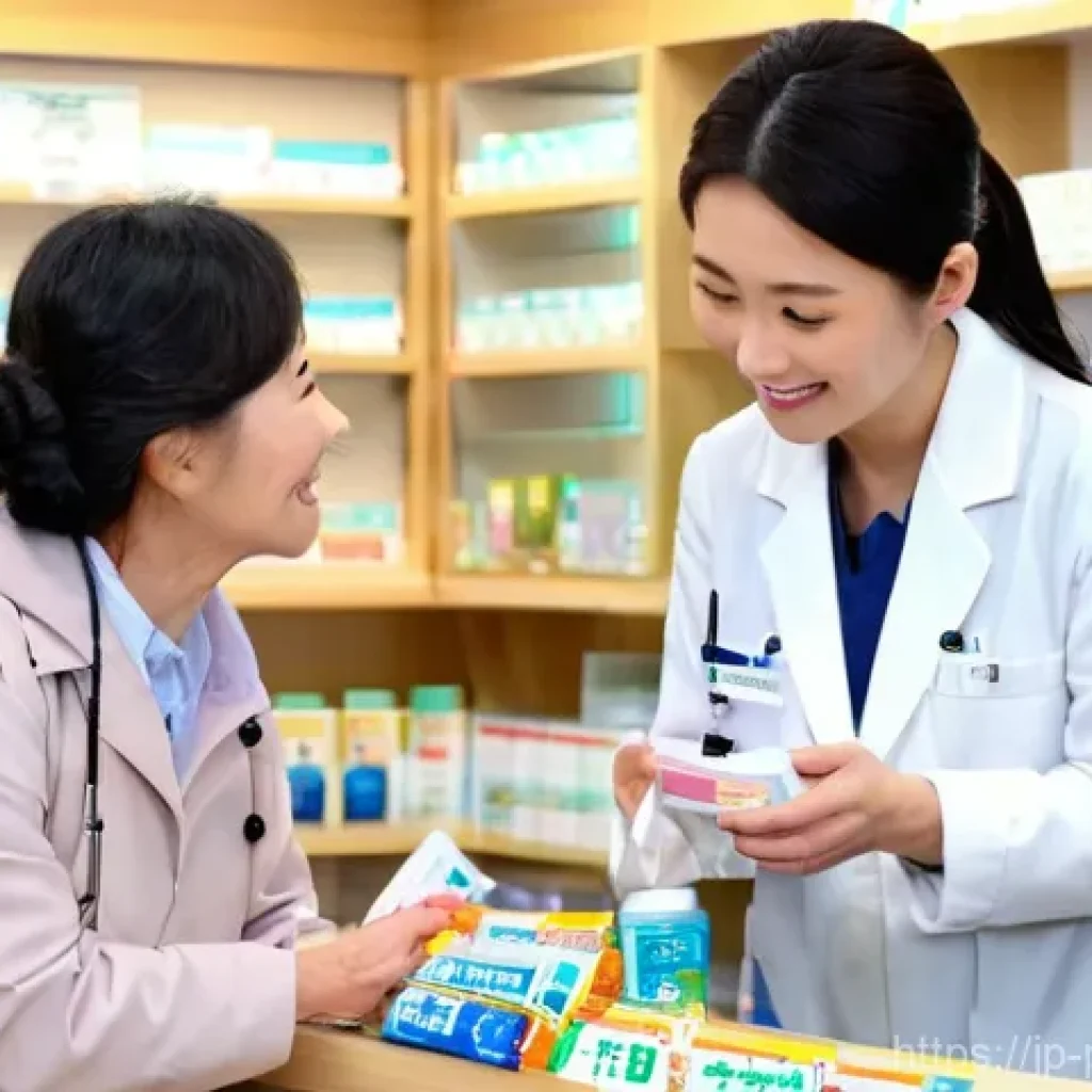 약사 약국 창업 성공 전략 - **Prompt:** A heartwarming scene inside a bustling, community-oriented Japanese pharmacy (地域密着型薬局). ...
